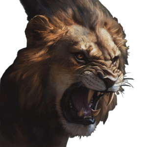 Angry Lion Face Vinyl Car Decal Sticker – Waterproof & UV-Resistant 8"