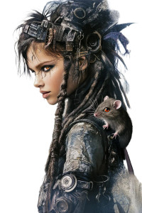 Ornate Woman Profile Vinyl Car Decal Sticker – Waterproof & UV-Resistant 8"