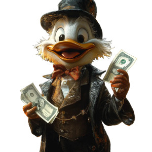 Scrooge Mcduck Rich Vinyl Car Decal Sticker – Waterproof & UV-Resistant 8"