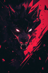 Cyberpunk Werewolf Vinyl Car Decal Sticker – Waterproof & UV-Resistant 8"