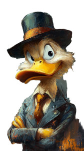 Detective Duck V2 Vinyl Car Decal Sticker – Waterproof & UV-Resistant 8"