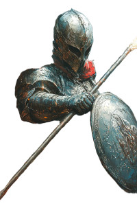 Paladin Knight Attack Vinyl Car Decal Sticker – Waterproof & UV-Resistant 8"