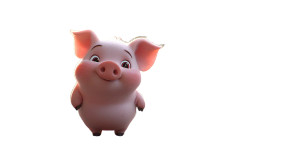 Adorable Pig Finish Vinyl Car Decal Sticker – Waterproof & UV-Resistant 8"
