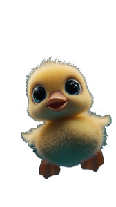 Yellow Duckling Swimming Vinyl Car Decal Sticker – Waterproof & UV-Resistant 8"