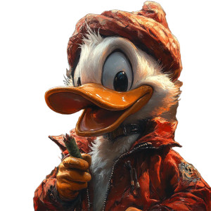 Donald Duck Smoking Vinyl Car Decal Sticker – Waterproof & UV-Resistant 8" Donald Duck Smoking Vinyl Car Decal Sticker – Waterproof & UV-Resistant 8"