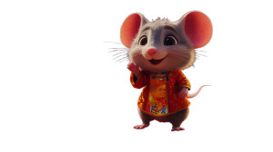 Mouse In Chinese Costume Vinyl Car Decal Sticker – Waterproof & UV-Resistant 8" Mouse In Chinese Costume Vinyl Car Decal Sticker – Waterproof & UV-Resistant 8"