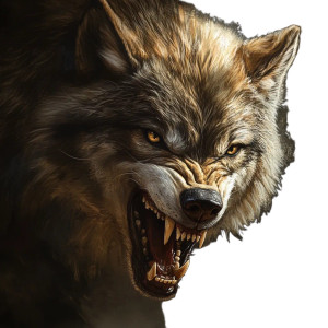 Realistic Fierce Wolf Vinyl Car Decal Sticker – Waterproof & UV-Resistant 8"