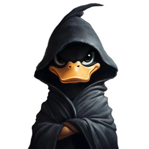Dark Hooded Duck Vinyl Car Decal Sticker – Waterproof & UV-Resistant 8" Dark Hooded Duck Vinyl Car Decal Sticker – Waterproof & UV-Resistant 8"