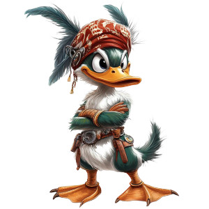 Warrior Duck Vinyl Car Decal Sticker – Waterproof & UV-Resistant 8"