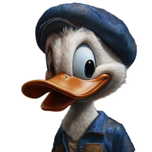 Hyper Realistic Donald Duck Vinyl Car Decal Sticker – Waterproof & UV-Resistant 8"