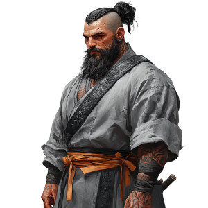 Dwarf Monk Warrior V2 Vinyl Car Decal Sticker – Waterproof & UV-Resistant 8"