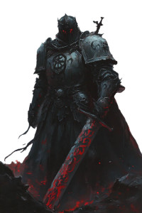 Black Templar Knight Vinyl Car Decal Sticker – Waterproof & UV-Resistant 8"