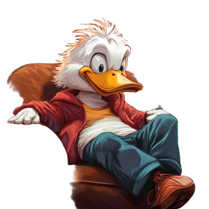 Goofy Marvel Duck Vinyl Car Decal Sticker – Waterproof & UV-Resistant 8"