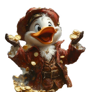 Happy Scrooge Mcduck Vinyl Car Decal Sticker – Waterproof & UV-Resistant 8"