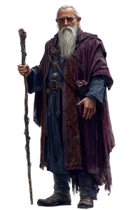 Middle-Aged Wizard Vinyl Car Decal Sticker – Waterproof & UV-Resistant 8"