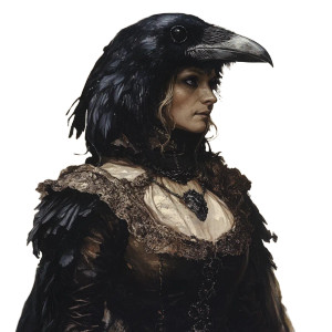Dwarf Raven Woman Vinyl Car Decal Sticker – Waterproof & UV-Resistant 8"