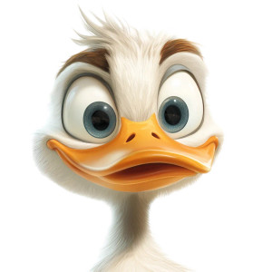 Duck Beak Illustration Vinyl Car Decal Sticker – Waterproof & UV-Resistant 8"