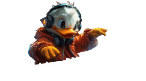 Cyberpunk Dj Duck Vinyl Car Decal Sticker – Waterproof & UV-Resistant 8" Cyberpunk Dj Duck Vinyl Car Decal Sticker – Waterproof & UV-Resistant 8"