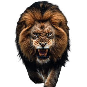 Aggressive Lion Portrait Vinyl Car Decal Sticker – Waterproof & UV-Resistant 8"