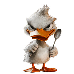 Irritated Anime Duck Vinyl Car Decal Sticker – Waterproof & UV-Resistant 8"