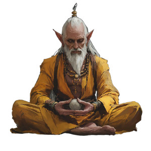 Old Elf Monk Vinyl Car Decal Sticker – Waterproof & UV-Resistant 8"