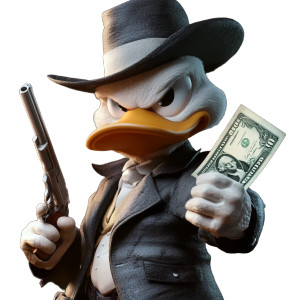 Macduck Gangster Vinyl Car Decal Sticker – Waterproof & UV-Resistant 8"