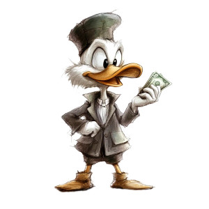 Scrooge Mcduck V4 Vinyl Car Decal Sticker – Waterproof & UV-Resistant 8"