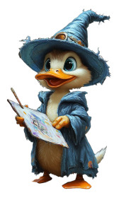 Magical Duck Artist Vinyl Car Decal Sticker – Waterproof & UV-Resistant 8" Magical Duck Artist Vinyl Car Decal Sticker – Waterproof & UV-Resistant 8"