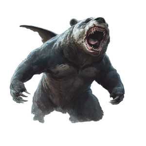 Bear-Shark Hybrid Vinyl Car Decal Sticker – Waterproof & UV-Resistant 8"