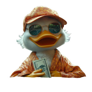 Surreal Donald Duck Vinyl Car Decal Sticker – Waterproof & UV-Resistant 8"