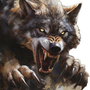 Fierce Snarling Wolf Vinyl Car Decal Sticker – Waterproof & UV-Resistant 8"