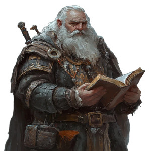 Old Dwarven Cleric Vinyl Car Decal Sticker – Waterproof & UV-Resistant 8"