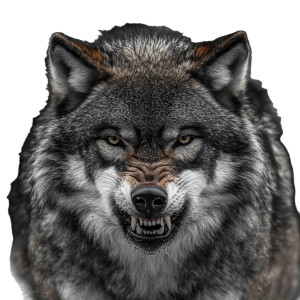 Angry Wolf Portrait V6 Vinyl Car Decal Sticker – Waterproof & UV-Resistant 8"