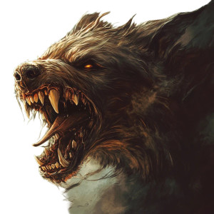 Feral Fantasy Hound Vinyl Car Decal Sticker – Waterproof & UV-Resistant 8"