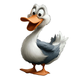 Disney Style Goose Vinyl Car Decal Sticker – Waterproof & UV-Resistant 8"