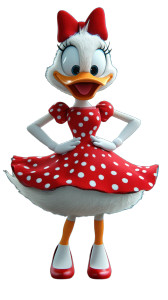 Cartoon Duck Dress Vinyl Car Decal Sticker – Waterproof & UV-Resistant 8"