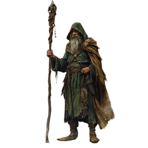 Medieval Druid Vinyl Car Decal Sticker – Waterproof & UV-Resistant 8"