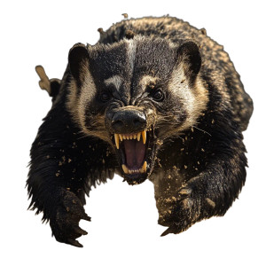 Honey Badger Attack Vinyl Car Decal Sticker – Waterproof & UV-Resistant 8"