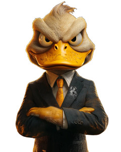 Angry Boss Duck Vinyl Car Decal Sticker – Waterproof & UV-Resistant 8"