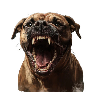 Enraged Dog Vinyl Car Decal Sticker – Waterproof & UV-Resistant 8"
