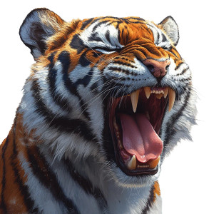 Yawning Tiger Vinyl Car Decal Sticker – Waterproof & UV-Resistant 8"