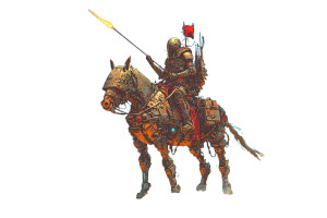 Cyberpunk Don Quixote Vinyl Car Decal Sticker – Waterproof & UV-Resistant 8"