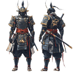 Ornate Samurai Warrior V2 Vinyl Car Decal Sticker – Waterproof & UV-Resistant 8"