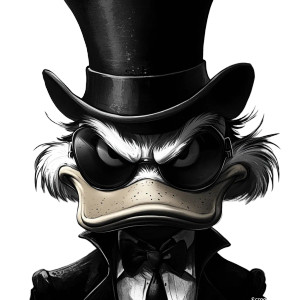 Angry Scrooge Mcduck V2 Vinyl Car Decal Sticker – Waterproof & UV-Resistant 8"