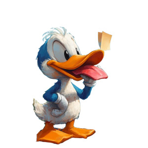 Donald Duck Art Vinyl Car Decal Sticker – Waterproof & UV-Resistant 8"