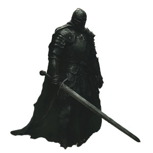 Black Armored Knight V3 Vinyl Car Decal Sticker – Waterproof & UV-Resistant 8"