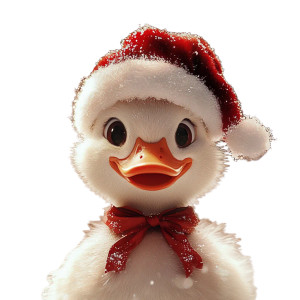Cute Duck Christmas Vinyl Car Decal Sticker – Waterproof & UV-Resistant 8"