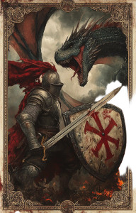 Medieval Knight Vs Dragon Vinyl Car Decal Sticker – Waterproof & UV-Resistant 8" Medieval Knight Vs Dragon Vinyl Car Decal Sticker – Waterproof & UV-Resistant 8"