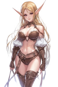 Confident Elven Female Vinyl Car Decal Sticker – Waterproof & UV-Resistant 8"