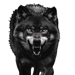 Angry Wolf Close-Up V2 Vinyl Car Decal Sticker – Waterproof & UV-Resistant 8"